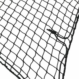 Aanhangwagennet elastisch touw 3,5x3 m polypropeen zwart