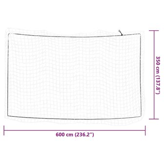 Aanhangwagennet elastisch touw 6x3,5 m polypropeen wit