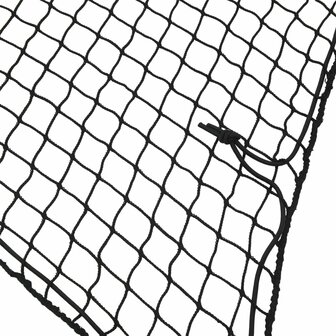 Aanhangwagennet elastisch touw 3x3 m polypropeen zwart