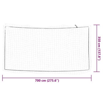 Aanhangwagennet elastisch touw 7x3,5 m polypropeen wit