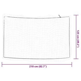 Aanhangwagennet elastisch touw 2,1x1,25 m polypropeen wit