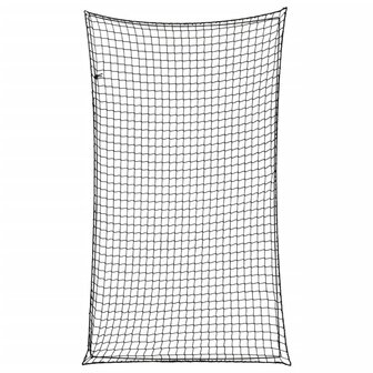Aanhangwagennet elastisch touw 6x3,5 m polypropeen zwart