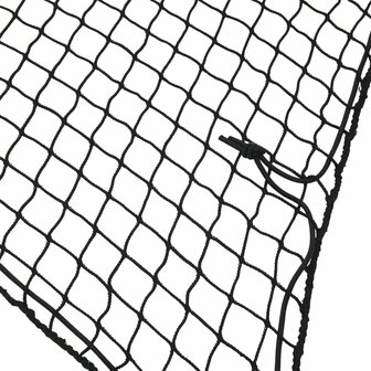 Aanhangwagennet elastisch touw 6x3,5 m polypropeen zwart
