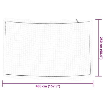 Aanhangwagennet elastisch touw 4x2,5 m polypropeen wit