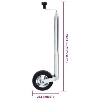 Neuswiel voor aanhanger 48 mm gegalvaniseerd staal