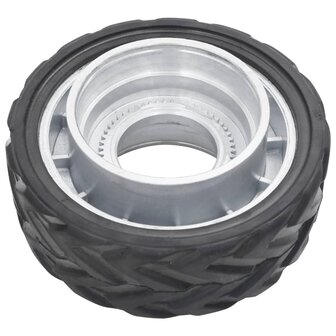Wiel voor neuswiel &Oslash;19,5x10 cm massief aluminium en rubber