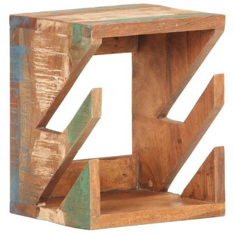 Wandskateboardhouder 25x20x30 cm massief gerecycled hout