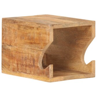 Wandfietsenrek 35x25x25 cm massief ruw mangohout
