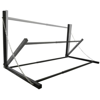 Bandenrek wandmontage staal zwart