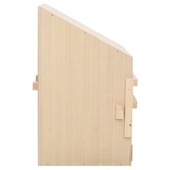 Kippenlegkast 2 compartimenten 63x40x65 cm massief grenenhout