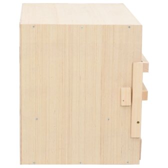 Kippenlegkast 2 compartimenten 63x40x45 cm massief grenenhout