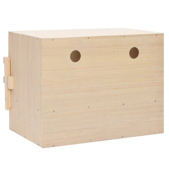 Kippenlegkast 2 compartimenten 63x40x45 cm massief grenenhout
