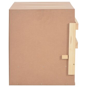 Kippenlegkast 3 compartimenten 96x40x45 cm massief grenenhout