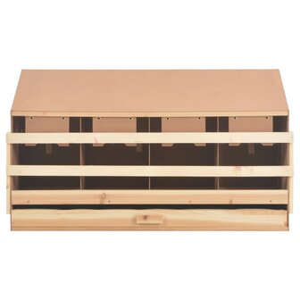 Kippenlegkast 4 compartimenten 106x40x59 cm massief grenenhout