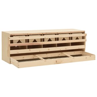 Kippenlegkast 5 compartimenten 117x33x38 cm massief grenenhout