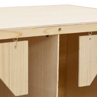 Kippenlegkast 5 compartimenten 117x33x38 cm massief grenenhout