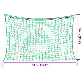 Hooinetten 2 st 90x60 cm rechthoekig polypropeen groen