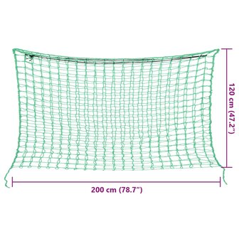 Hooinetten 2 st 200x120 cm rechthoekig polypropeen groen