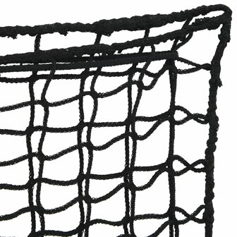 Hooinetten 2 st 75x75 cm vierkant polypropeen zwart