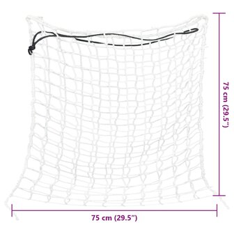 Hooinetten 2 st 75x75 cm vierkant polypropeen wit