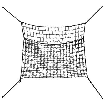 Hooinetten 2 st 100x90 cm rechthoekig polypropeen zwart