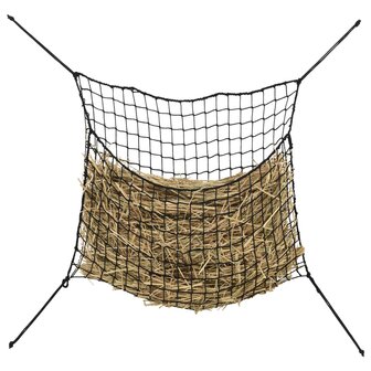 Hooinetten 2 st 100x90 cm rechthoekig polypropeen zwart