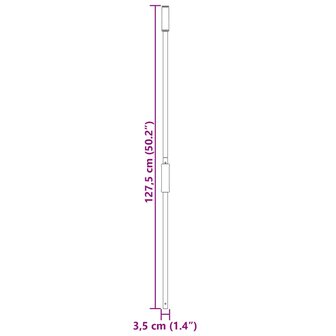 Hooivorksteel &Oslash;3,5x127,5 cm zwart staal