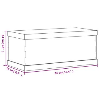 Vitrine transparant 34x16x14 cm acryl
