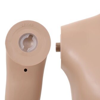Etalagepop kind met glazen voet 140 cm beige