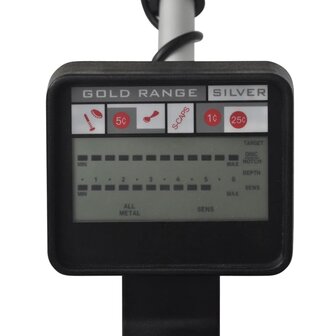 Metaaldetector met LCD-scherm zoekschijf 20cm zoekdiepte 300cm