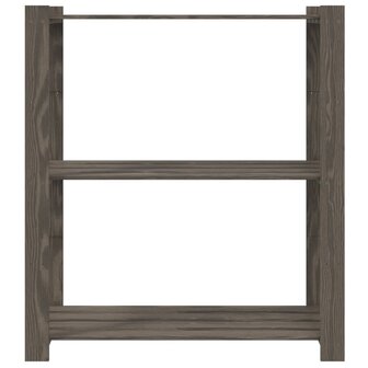 Opbergrek 3-laags 80x38x90 cm massief grenenhout grijs