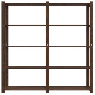 Opbergrek 5-laags 170x38x170 cm massief grenenhout bruin