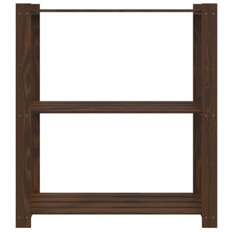 Opbergrek 3-laags 80x38x90 cm massief grenenhout bruin