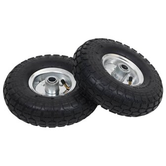 Steekwagenwielen 4,10/3,50-4 (260x83) rubber 2 st