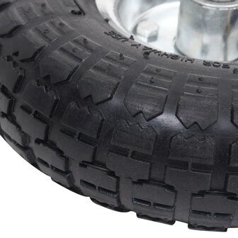 Steekwagenwielen 4,10/3,50-4 (260x83) rubber 2 st