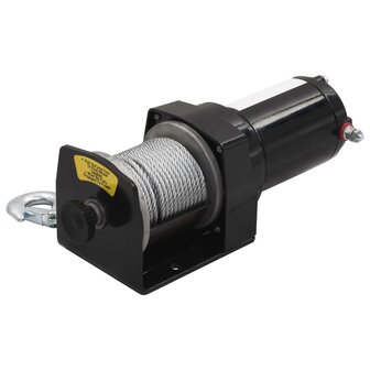 Elektrische lier 12 V 1360 kg met montageplaat en rollenvenster
