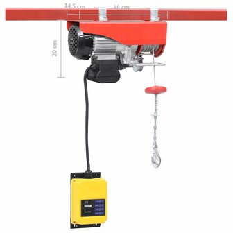 Lier elektrisch draadloos afstandsbediening 1000 W 300/600 kg