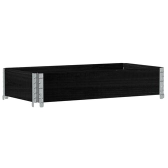 Palletopzetrand 100x50 cm massief grenenhout zwart