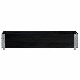 Palletopzetrand 100x50 cm massief grenenhout zwart