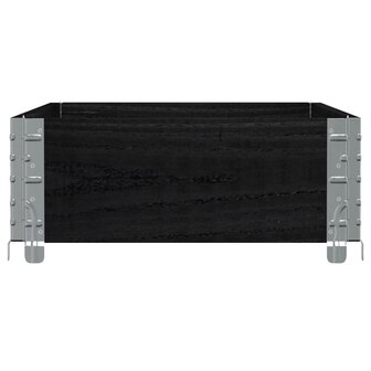 Palletopzetrand 100x50 cm massief grenenhout zwart