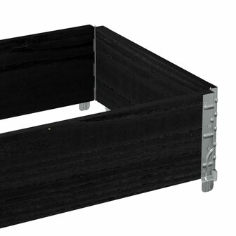 Palletopzetrand 100x50 cm massief grenenhout zwart