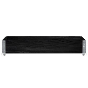 Palletopzetrand 120x80 cm massief grenenhout zwart