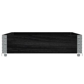 Palletopzetrand 120x80 cm massief grenenhout zwart
