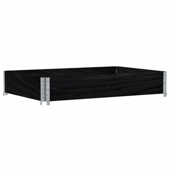 Palletopzetrand 120x80 cm massief grenenhout zwart