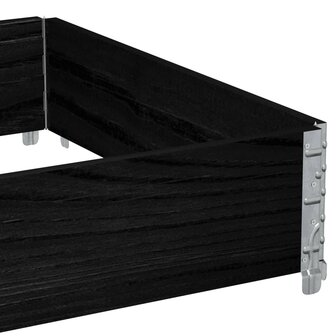 Palletopzetrand 120x80 cm massief grenenhout zwart