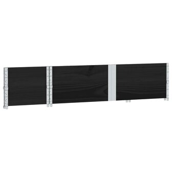 Palletopzetranden 2 st 150x50 cm massief grenenhout zwart