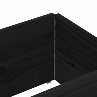 Palletopzetranden 2 st 150x50 cm massief grenenhout zwart