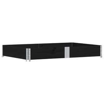 Palletopzetrand 150x100 cm massief grenenhout zwart