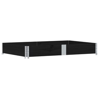 Palletopzetrand 150x100 cm massief grenenhout zwart