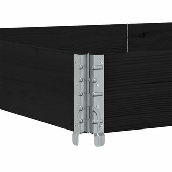 Palletopzetrand 150x100 cm massief grenenhout zwart